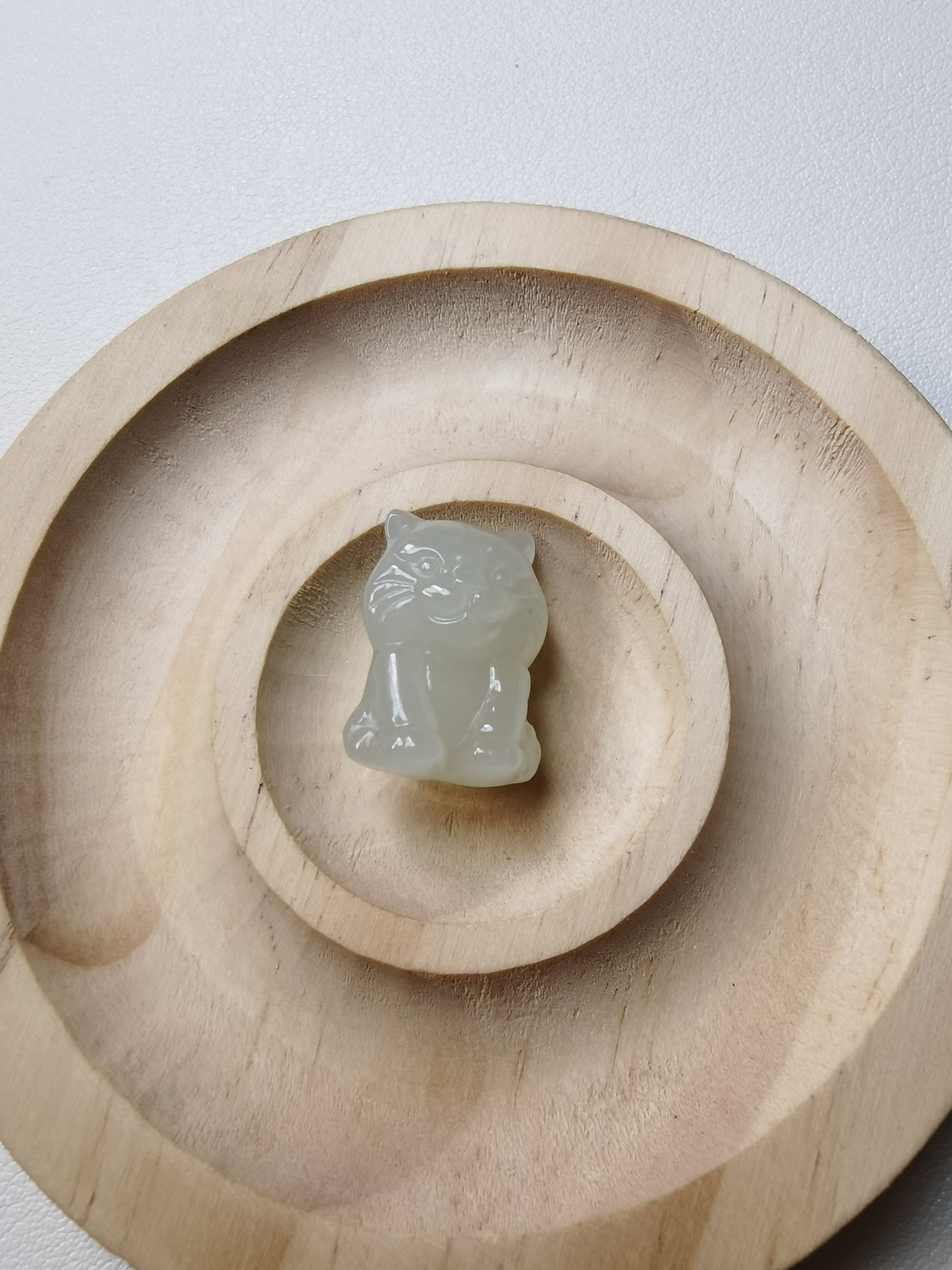 纯天然和田玉青海料小萌宠小老虎