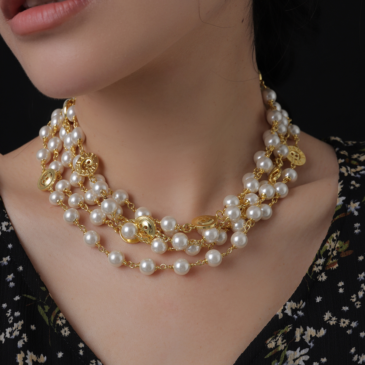 合金项链 小香风长款项链MJ233090