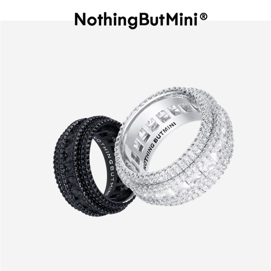 铜合金合成锆石戒指 NBM 黑夜白星&情人节礼盒装 情侣星环对戒