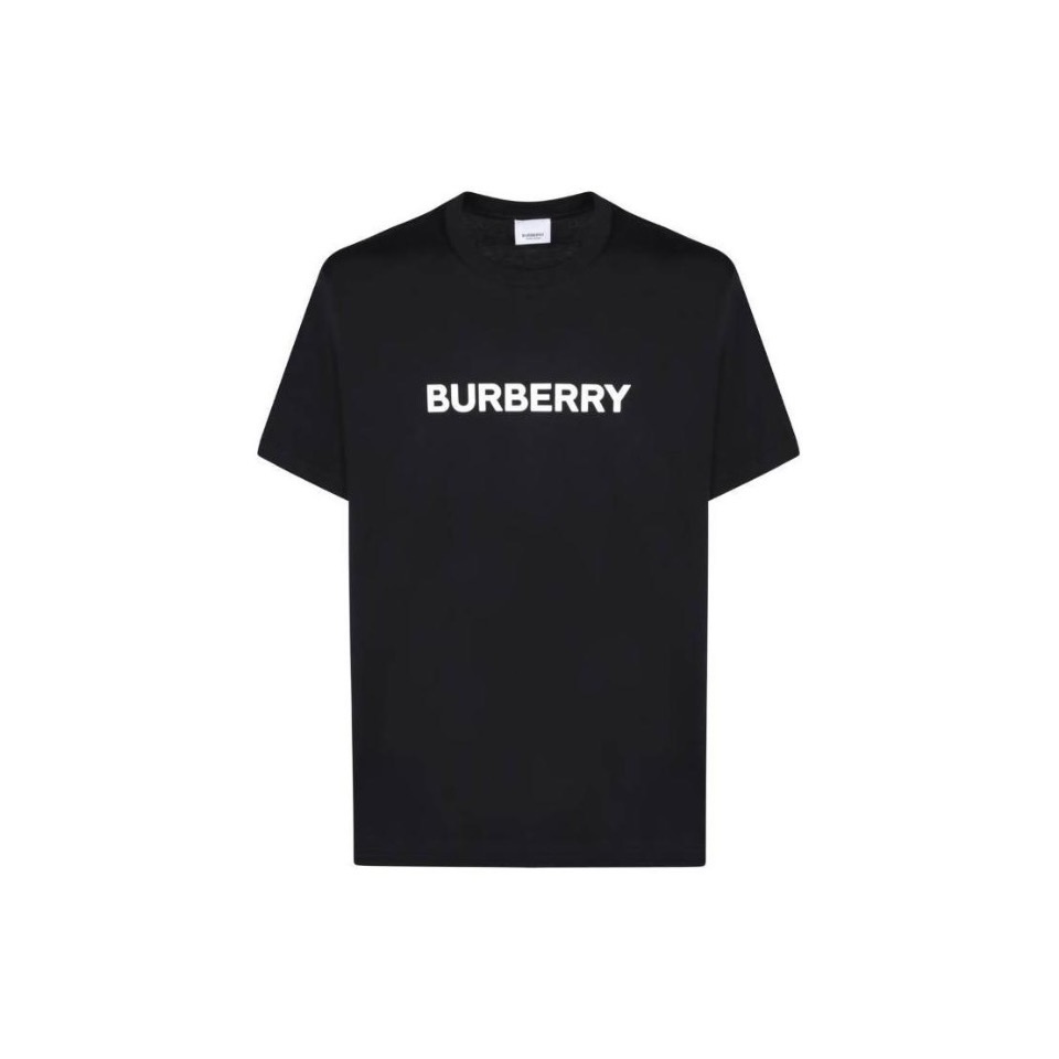 全新未使用 BURBERRY/博柏利 字母印花圆领夏季纯棉短袖男款休闲