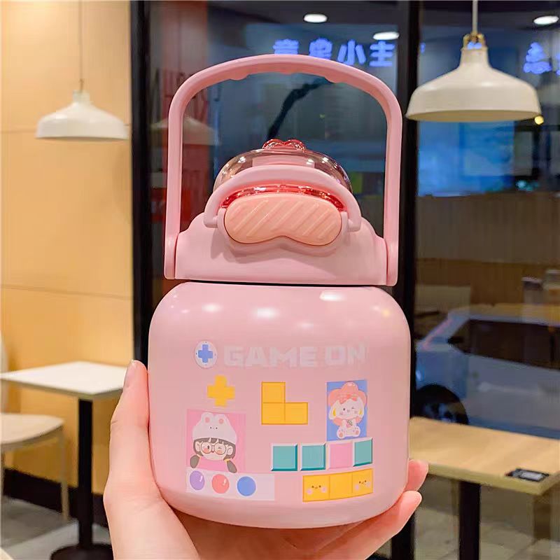 【静姐补贴】卡通大肚电玩保温杯便携户外大容量不锈钢杯子