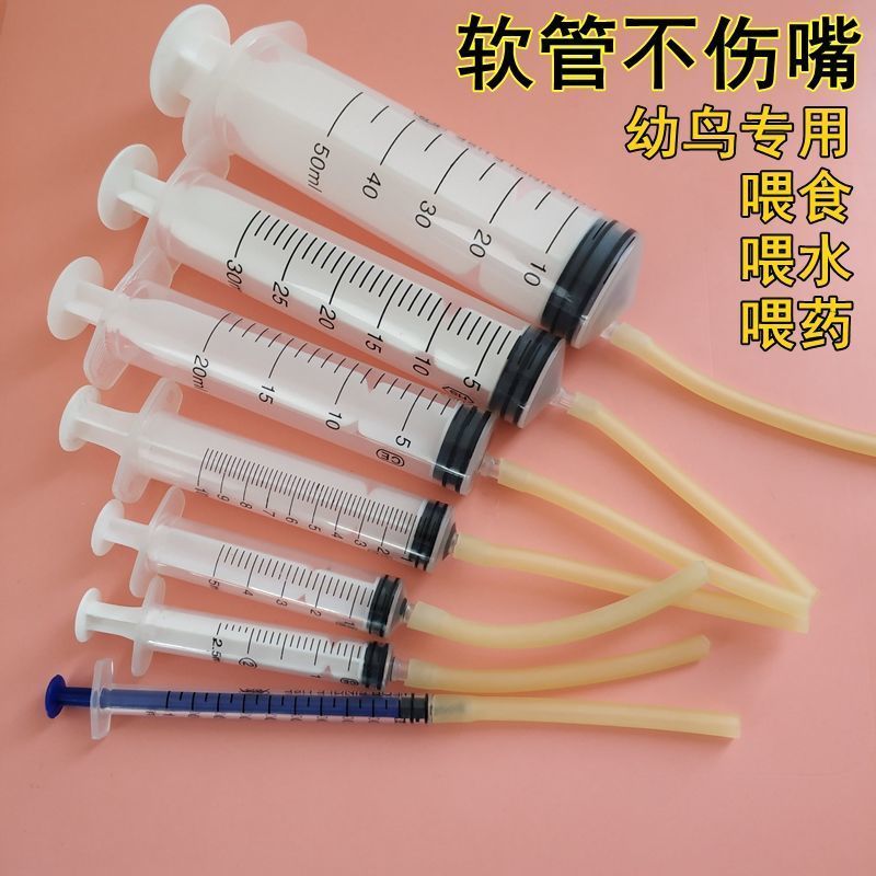 雏鸟类喂奶注射器推注针筒软管幼鸟喂流食鹦鹉小鸽子喂食器乳胶管