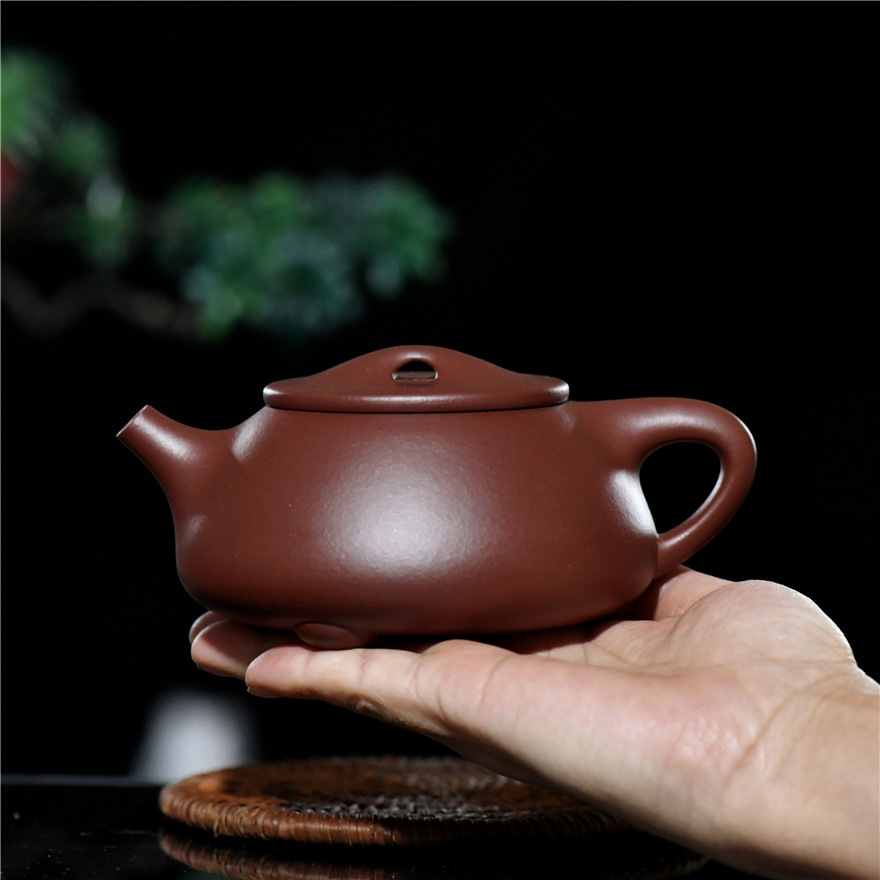 景舟石瓢约300CC原矿紫泥宜兴手工紫砂壶泡茶壶 大口实用茶具家用