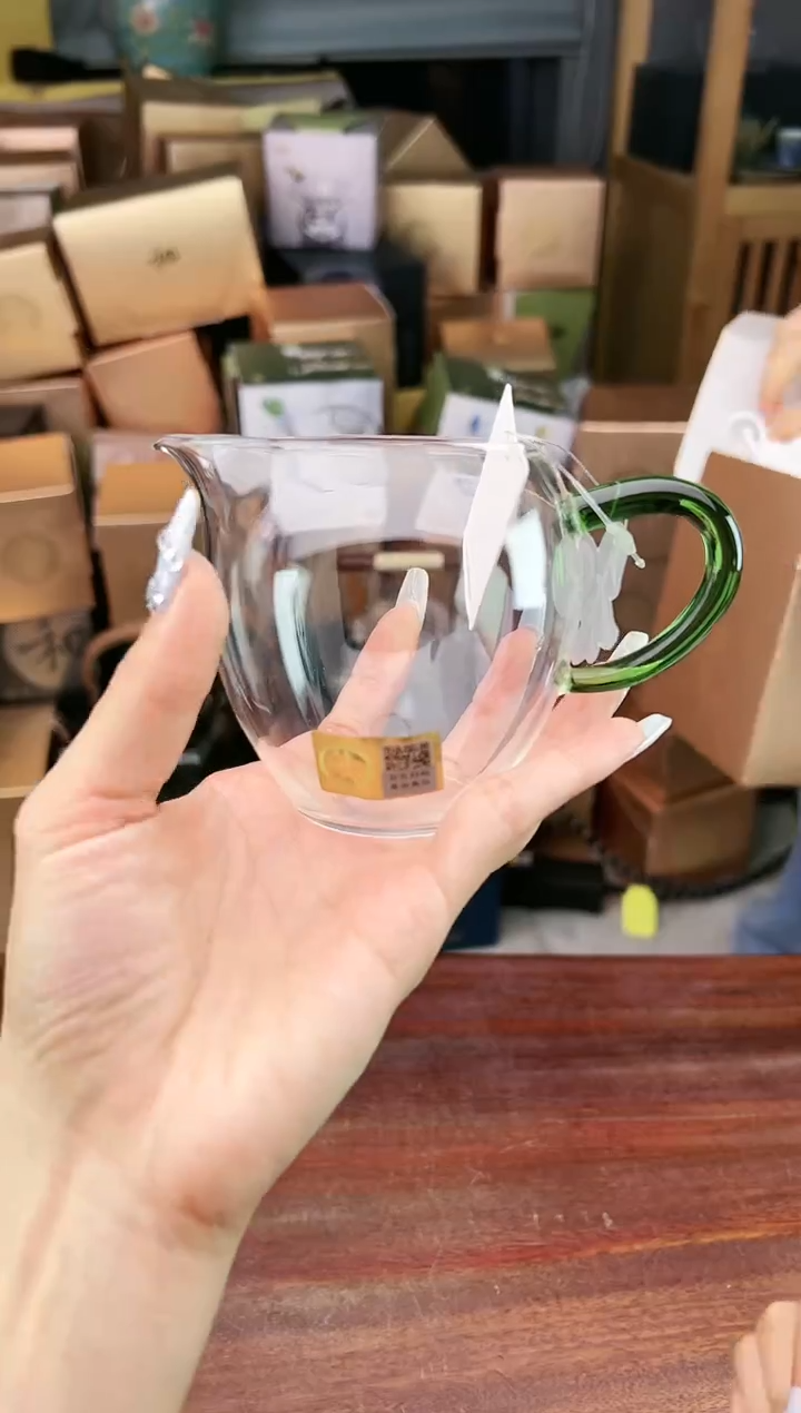 【闪购商品】玻璃茶盏@@悠然湖绿色