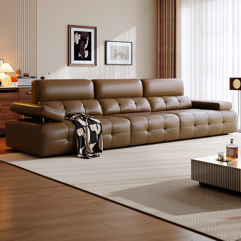 浪度高靠背劳伦斯真皮沙发头层牛皮平层大户型意式极简PF1061D