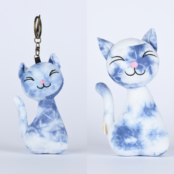 蜀颉扎染】 自贡小三绝 微笑猫猫咪