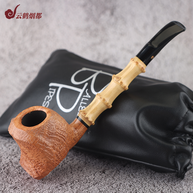 云鹤丹麦进口Balleby巴勒比手工石楠木烟斗喷砂竹节舞娘