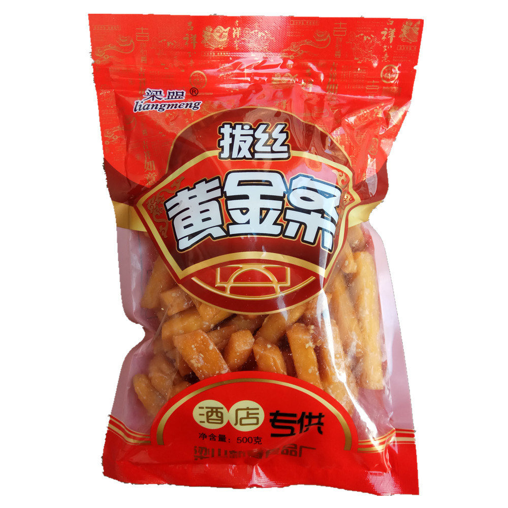 梁盟拔丝馍500g*2袋装拔丝黄金条琉璃脆特色零食黄金馍条喜宴甜点