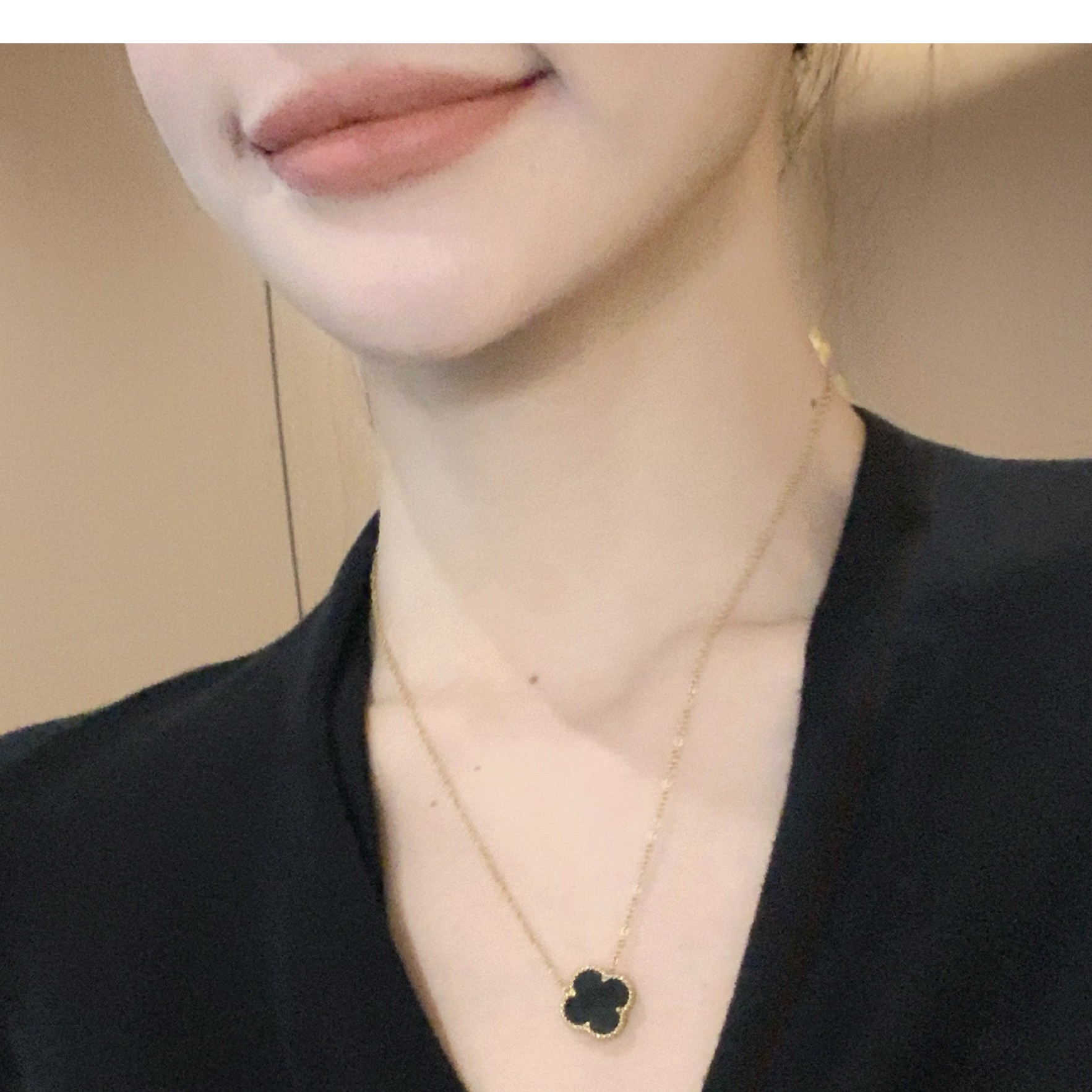 钛钢树脂 「詹大强」复古异型百搭气质四叶草