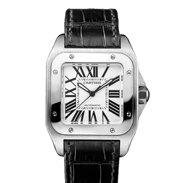 99新 Cartier/卡地亚 大号山度士/W20073X8/方形男款自动机械男表