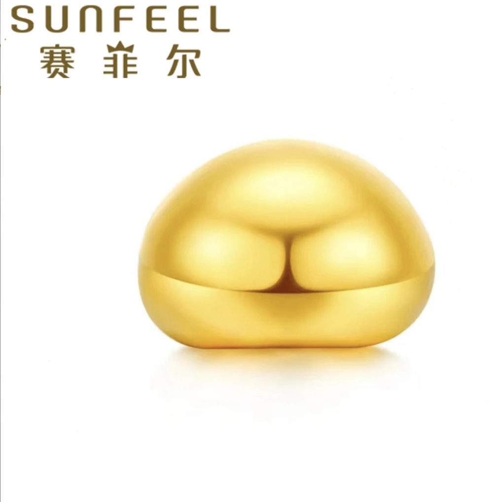 SUNFEEL/赛菲尔赛菲尔万足®足金实心黄金金豆子1g带钢印投资送礼