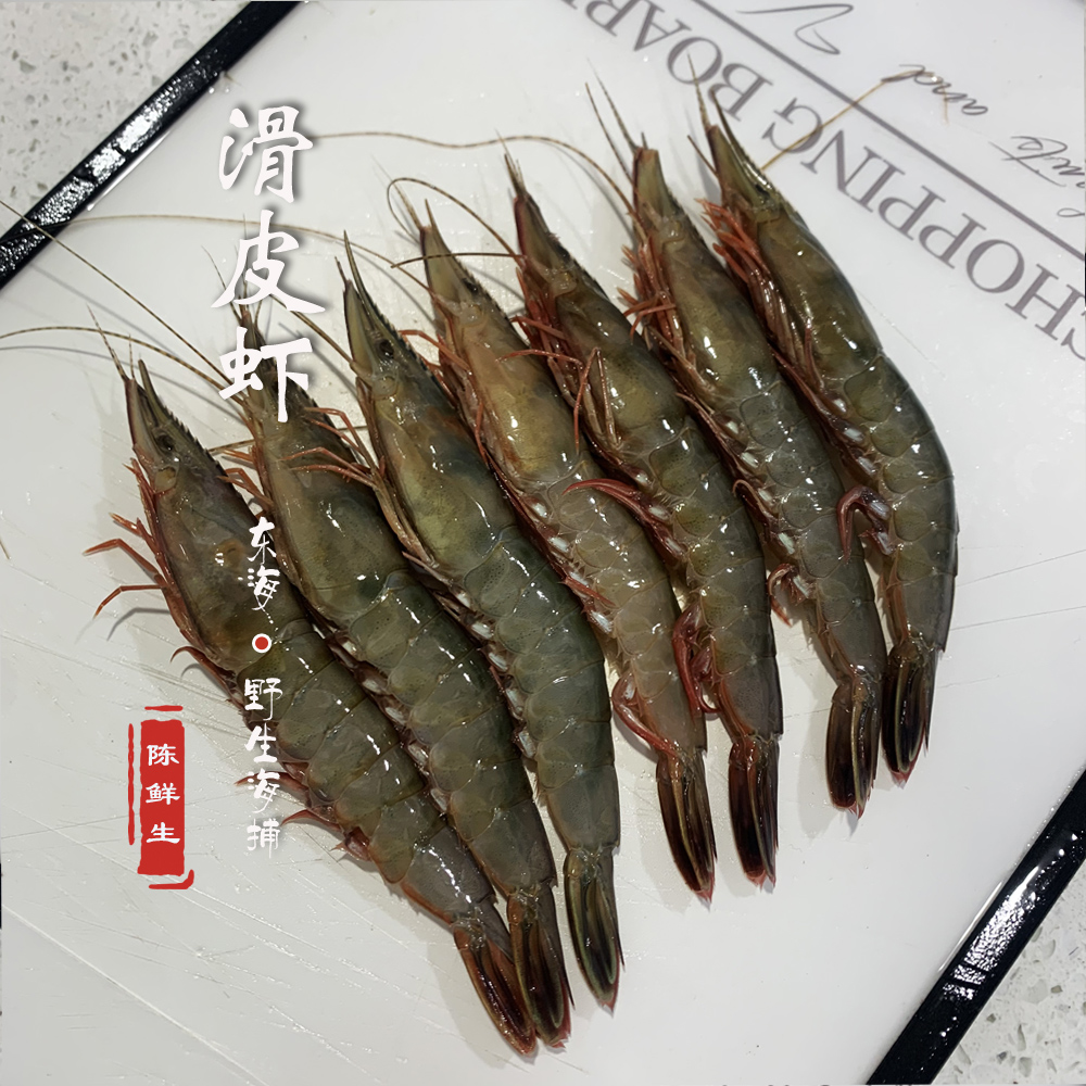 【青壳大条虾】东海野生海捕滑皮虾 条虾3斤 