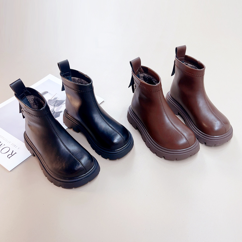 西瓜西3028女童靴子童鞋2025秋冬季新款儿童单靴瘦瘦靴加绒公主靴