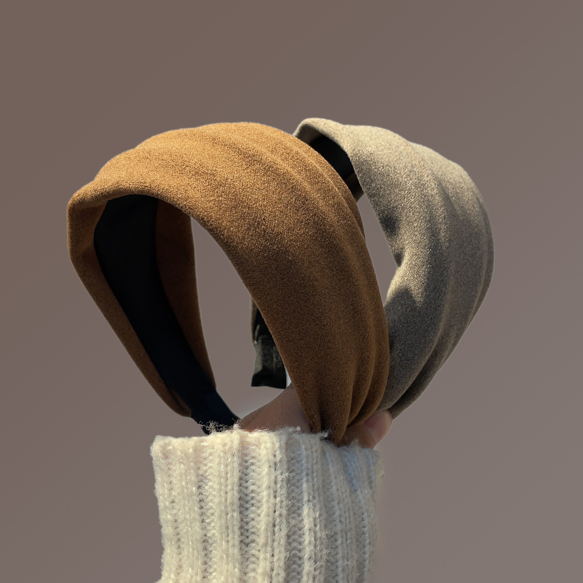 法式网红发箍发卡宽边复古秋冬头饰百搭高级纯色头 洗脸发饰时尚 