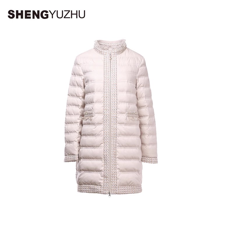 Shengyuzhu/声雨竹羽绒服女纯色保暖外套小香风秋冬款新款外套