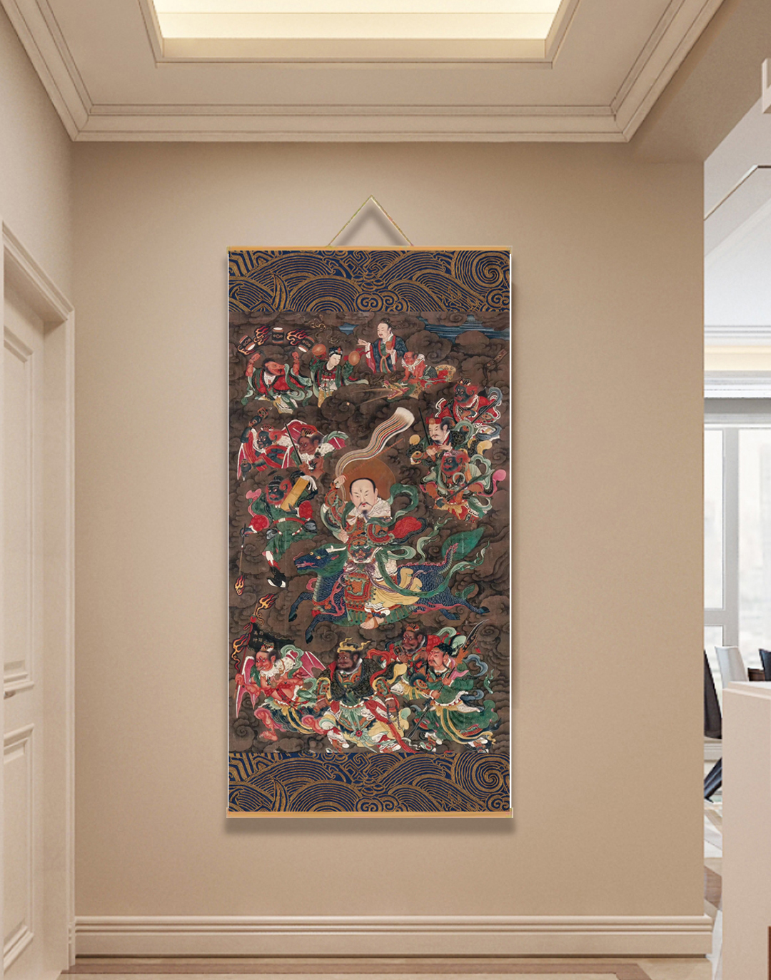 【171雷部众】60x120cm现代简约挂轴装饰画办公室家居装饰画