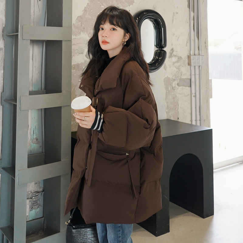 2-300斤胖mm大码女装大码棉服冬季设计感立领学生面包服棉服外套