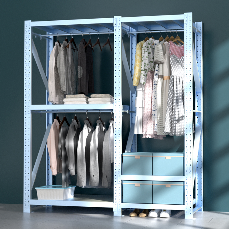 衣架置物架家用衣帽架简易衣架铁艺挂衣架落地卧室家居立式衣柜