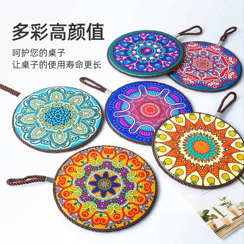 陶瓷耐高温防烫垫大号家用餐盘防滑碗垫杯垫