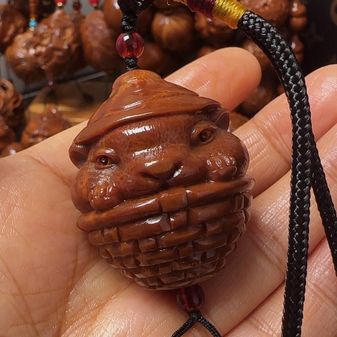 橄榄核把件鼠你有钱手把件3.5不送油和刷