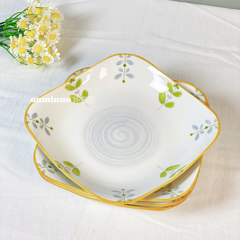 【清仓】【逢春系列】陶瓷盘子菜盘家用四方盘2023新款釉下彩餐具