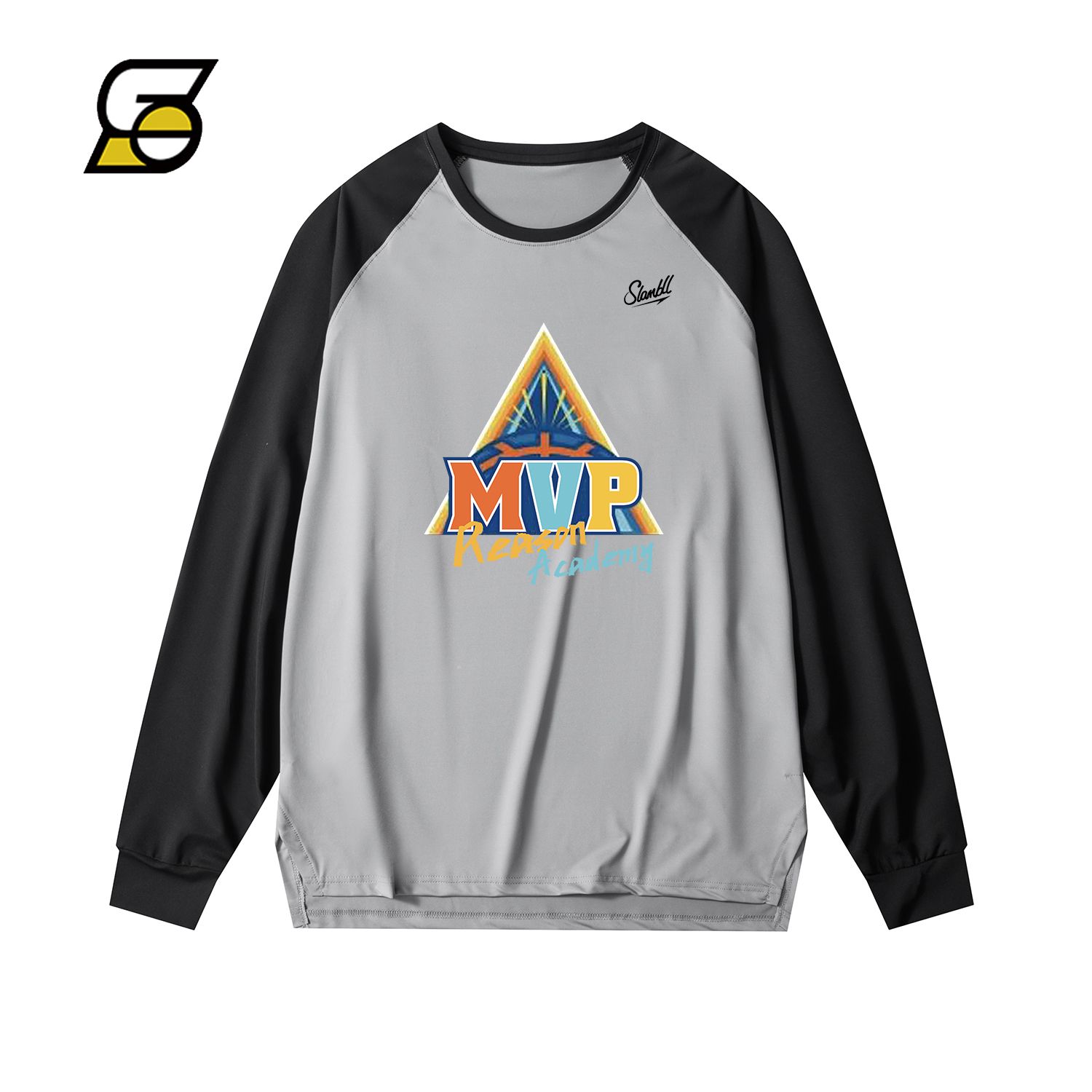 SLAMBLL REASON联名训练T恤男长袖健身速干撞色拼色运动服篮球服