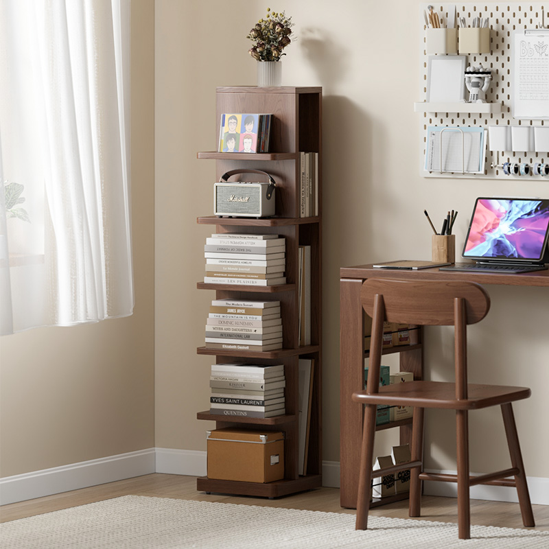 1060书架落地置物架家用书柜一体靠墙小窄柜子客厅收纳杂志绘本架