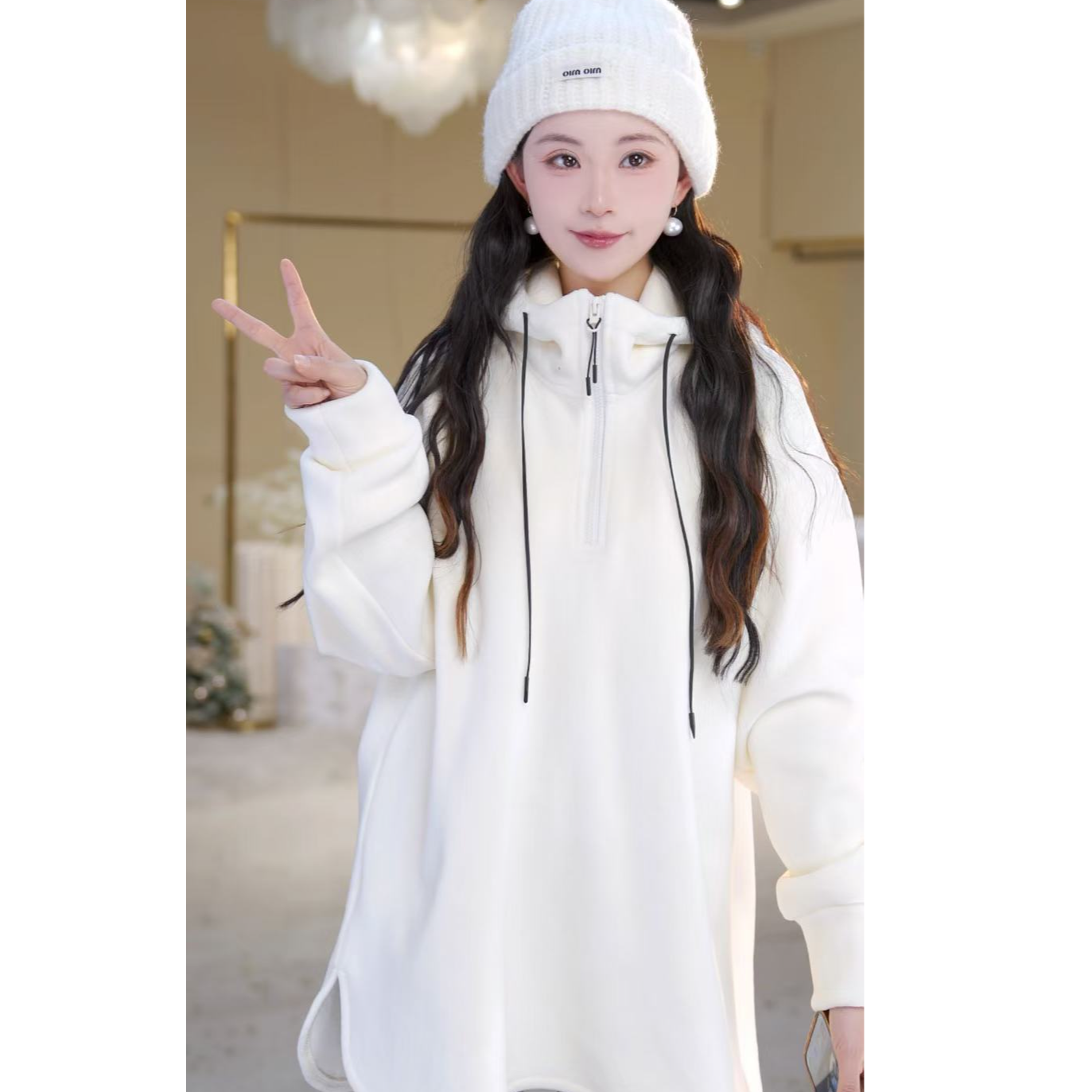 【北栀】时尚百搭带帽卫衣813535