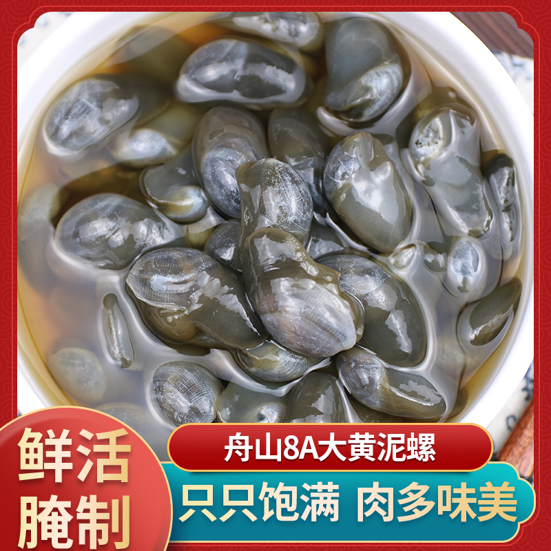 舟山醉泥螺即食罐装黄泥螺新鲜生腌泥螺特大号8A泥螺腌制280g*2罐