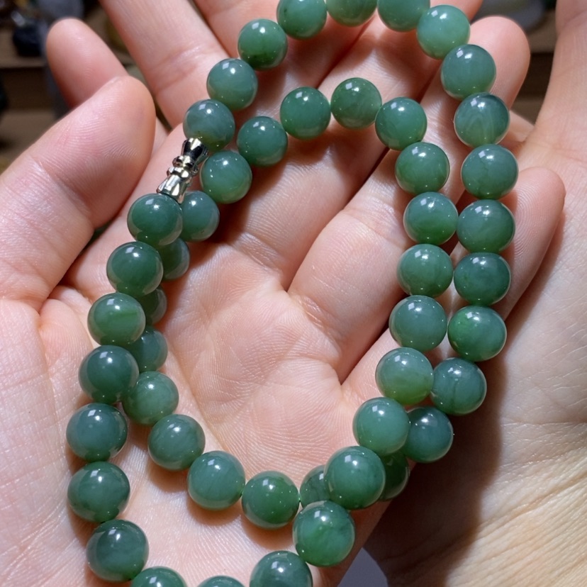 【闪购商品】和田玉珠子未镶嵌青*草