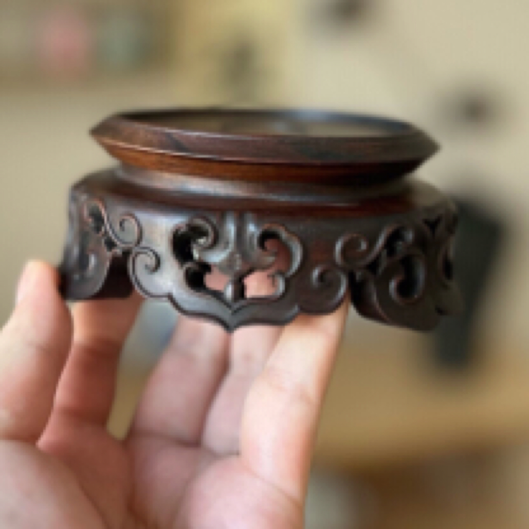 大红酸枝底座内径7.8