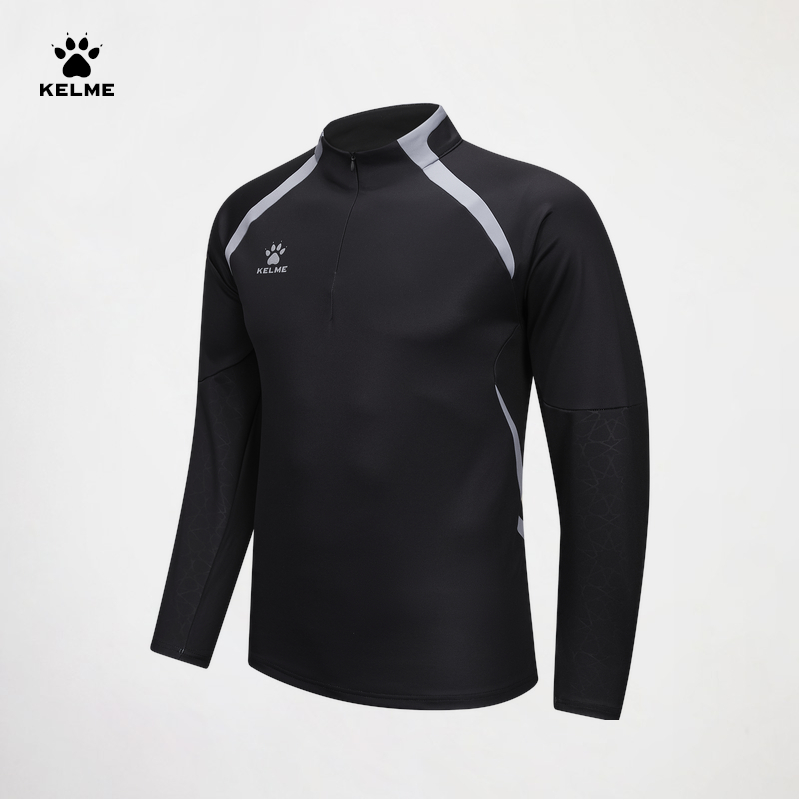 卡尔美足球训练套头衫男春秋跑步运动半拉链立领卫衣欧若风