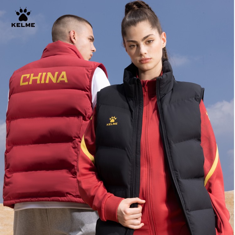 卡尔美出征系列运动马甲|甄选棉服男足球训练马夹外套冬季坎肩