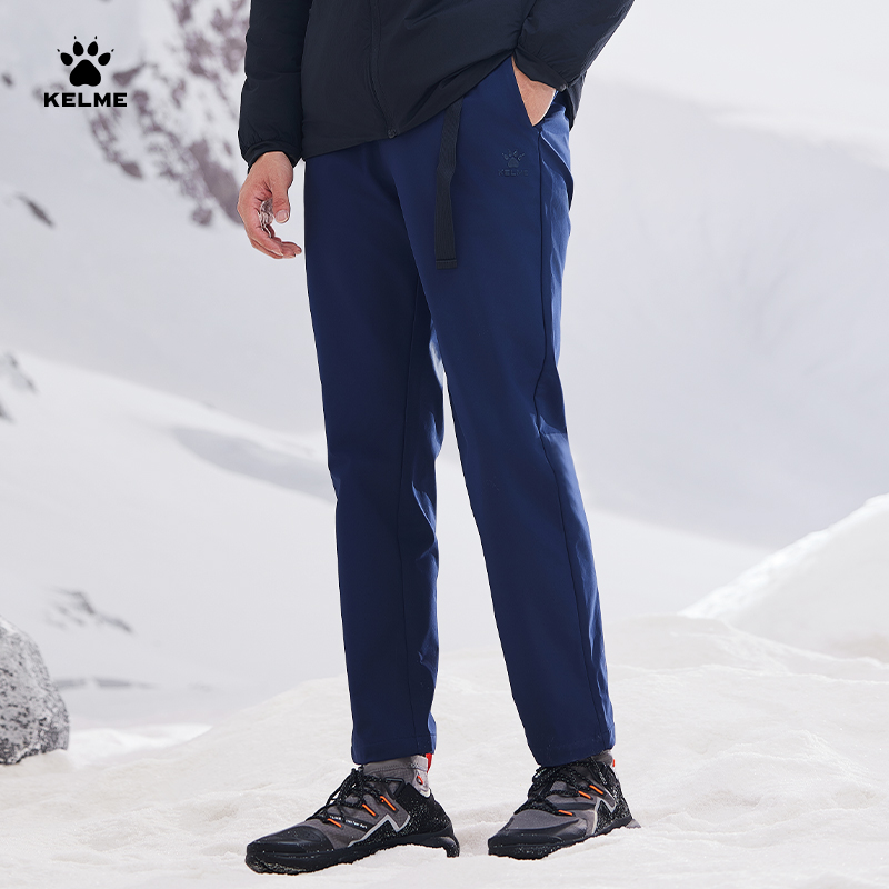 【梭织软壳裤】官方旗舰店梭织软壳裤男冬直筒加绒户外防泼水长裤