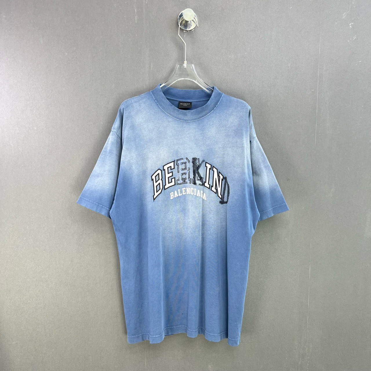 99新 Balenciaga/巴黎世家 XS码/渐变印花圆领短袖/8567709