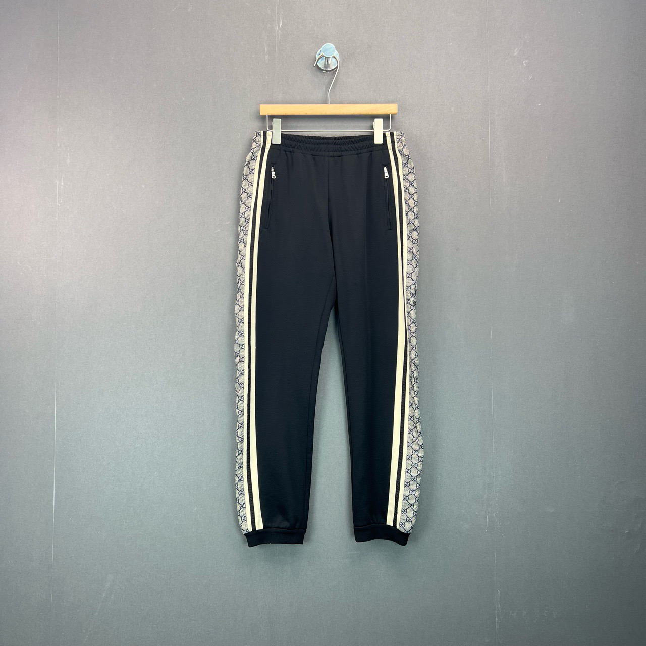 99新 GUCCI/古驰 s码/经典双g徽标运动束脚裤子/9879785