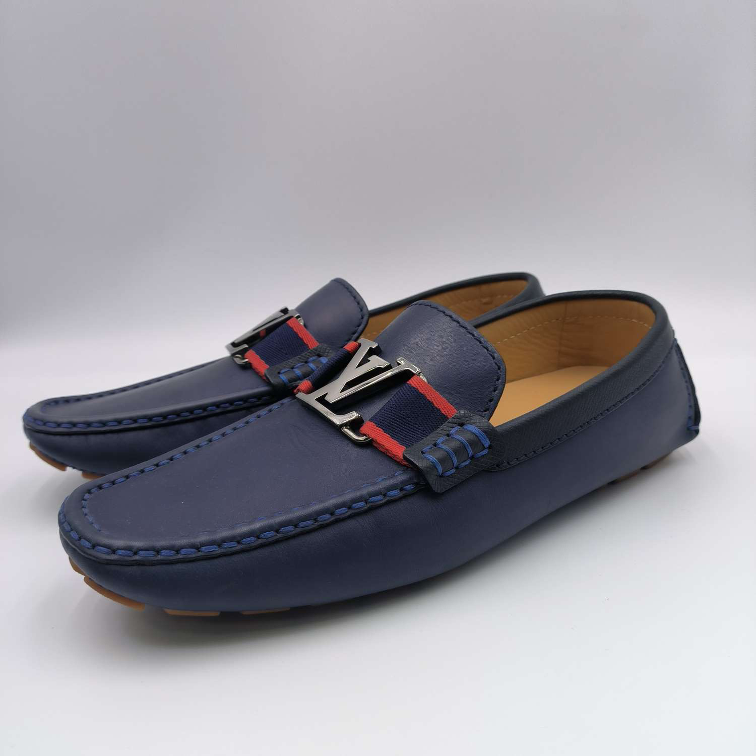 99新 LouisVuitton/路易威登 40.5码/银标logo一脚蹬/9713388