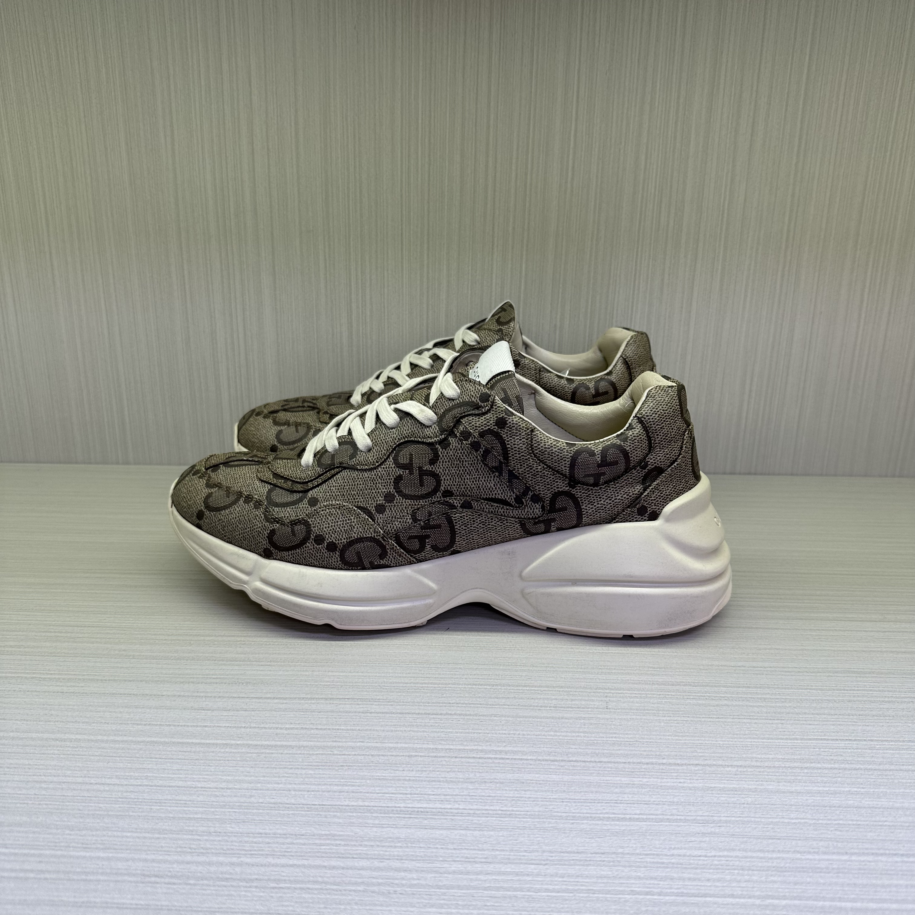 95新 GUCCI/古驰 42.5码/棕色双G满印 老爹鞋 /8314162