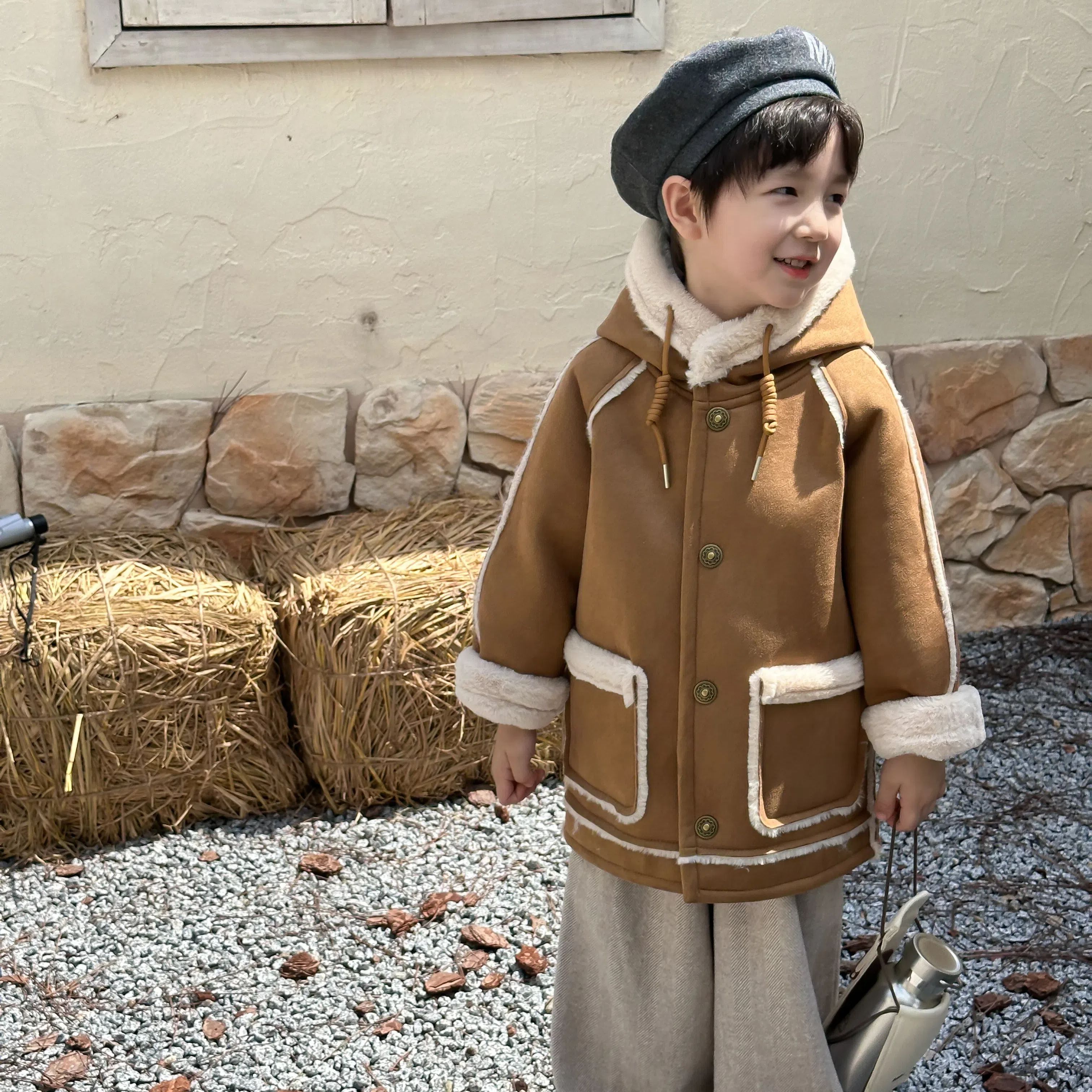 【年中福利】门店26&9加厚毛毛男女宝宝保暖韩版冬款中长款外套