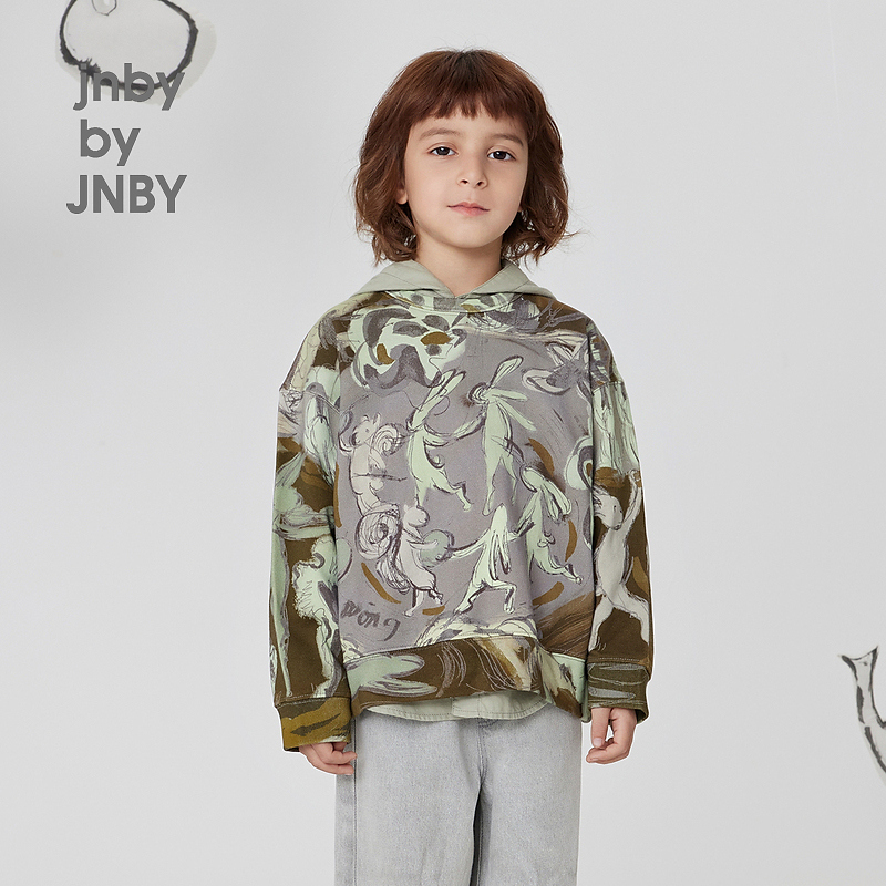 江南布衣儿童秋套头圆领卫衣男女童1N7412440