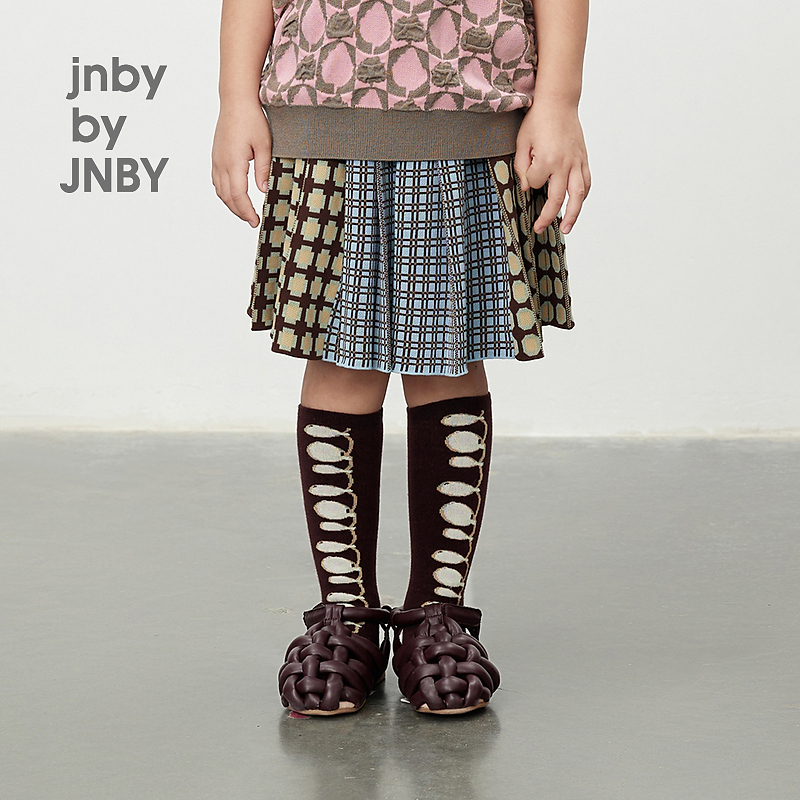 jnbybyJNBY江南布衣童装多色拼接短款半身裙24春1O2D13570