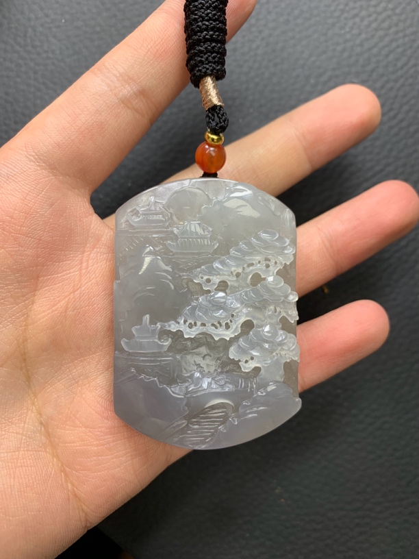 青海料 烟紫 山水牌子