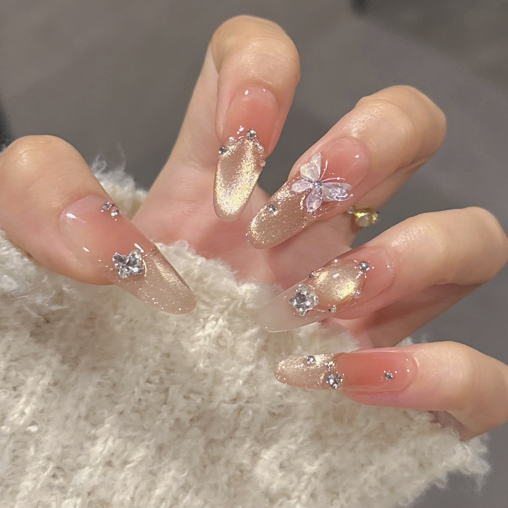 【星辰女神】纯手工穿戴甲光疗甲冰透渐变四季流行 10片装