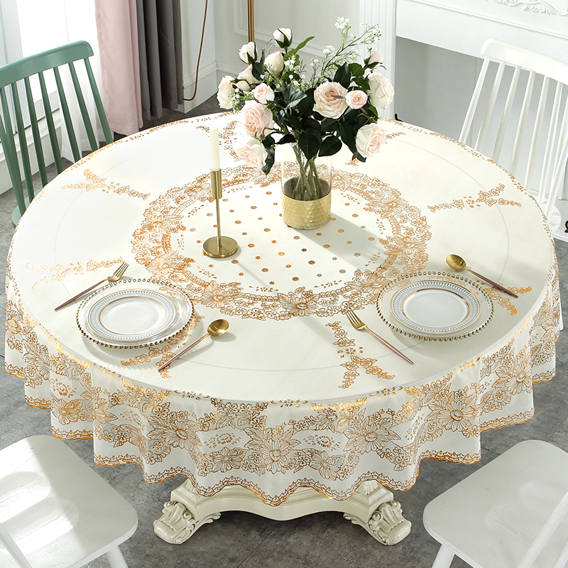 防水防油免洗180cm直径酒店圆桌布台布家用椭圆形欧式
