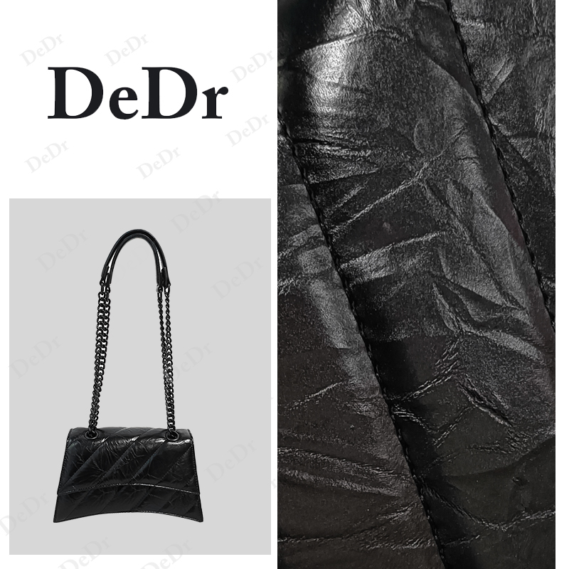 2024时尚新款单肩斜挎腋下黑色菱格链条包—9232黑色