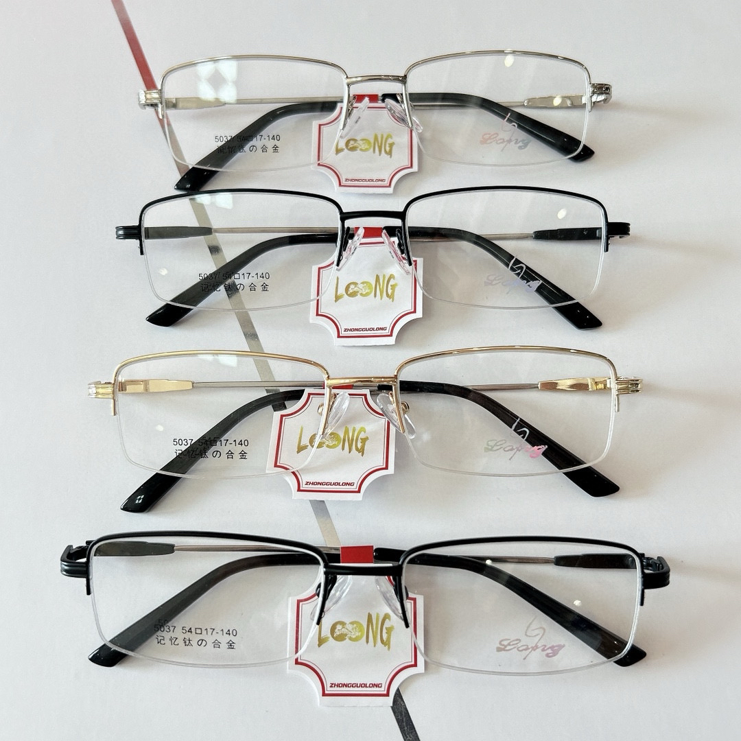 男款超轻半框眼镜架记忆钛架18k商务不夹脸全框近视眼镜框多款批