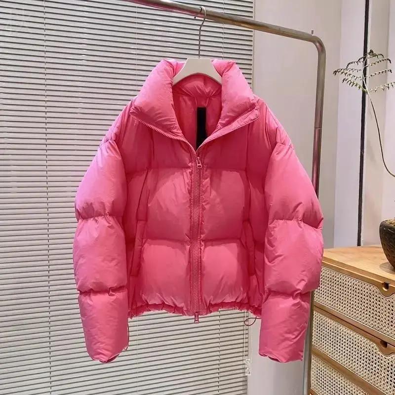 冬季断码修身秋季亮色短款羽绒服女2023年新款加厚小个子宽松面包
