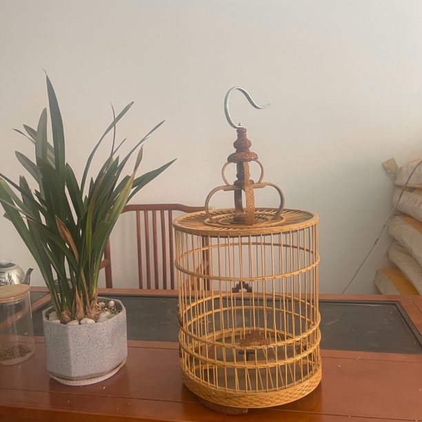 福利款画眉笼全竹款站杠水壶