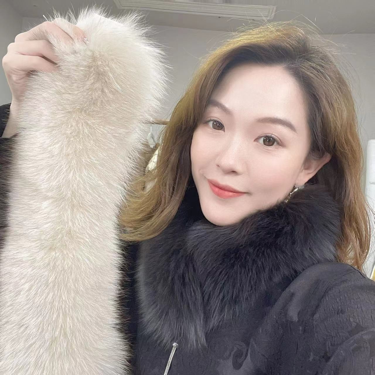 百搭毛毛领配饰GZ1409 长度57厘米