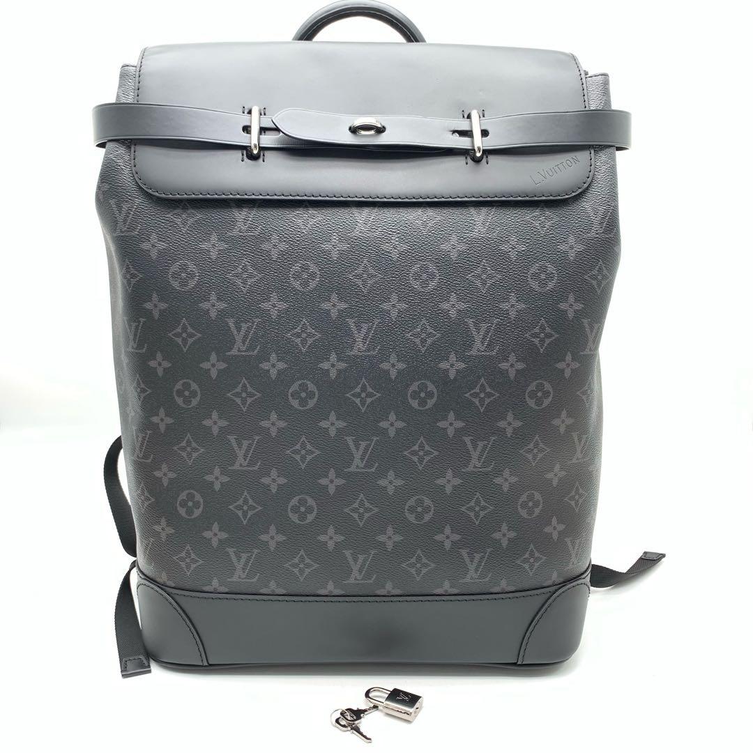 99新 LouisVuitton/路易威登 LV黑老花双肩包/10018350
